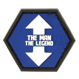 JTG 3D Rubber Patch Hexagon mit Klettflche The Man / The Legend fullcolor