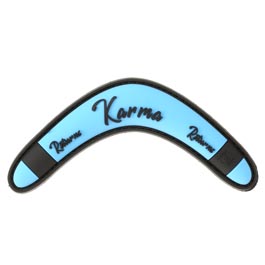 JTG 3D Rubber Patch mit Klettflche Karma Returns Boomerang lightblue