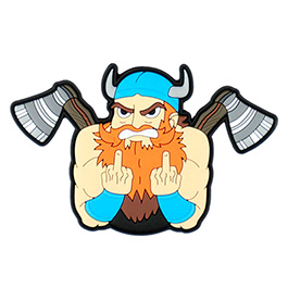 101 INC. 3D Rubber Patch mit Klettflche Angry Viking fullcolor
