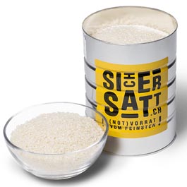 SicherSatt Notration Risotto-Reis 1600g Dose inkl. Deckel zum Wiederverschlieen