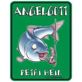 Metallschild Angelgott