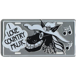 Metallschild I love country music