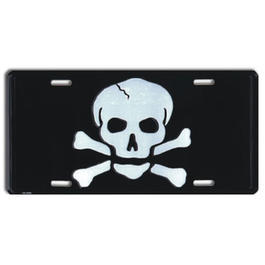 Metallschild Totenkopf