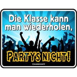 Metallschild Party