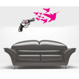 Wandtattoo Pistol, 60 x 35 cm