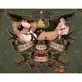 Blechschild 7.62 Vintage Wall Sign War At Sea