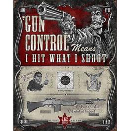 Blechschild 7.62 Vintage Wall Sign Gun Control