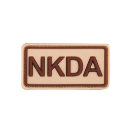 3D Rubber Patch NKDA khaki braun 