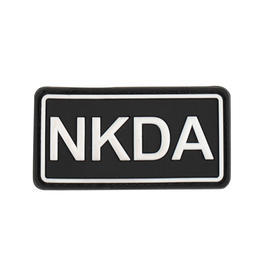 3D Rubber Patch NKDA&nbsp;schwarz wei� 