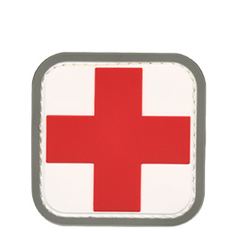 3D Rubber Patch Medic Abzeichen wei rot