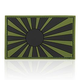 3D Rubber Patch japanische Kriegsfahne schwarz oliv