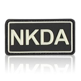 3D Rubber Patch NKDA glow schwarz nachleuchtend
