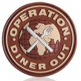 3D Rubber Patch Diner Out desert chocolate 