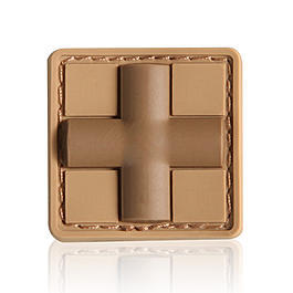 3D Rubber Patch medic klein khaki braun