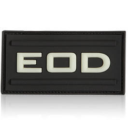 3D Rubber Patch EOD gro� schwarz glow nachleuchtend 