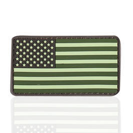 3D Rubber Patch Flagge USA forest