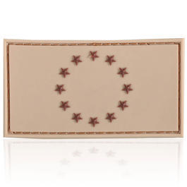 3D Rubber Patch EU Flagge tan