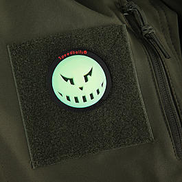 3D Rubber Patch Speedballs schwarz glow nachleuchtend 