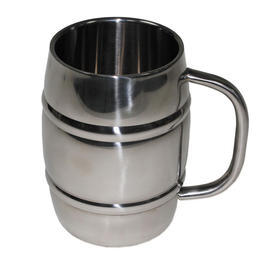 MFH Krug Fass Edelstahl doppelwandig 1000 ml 