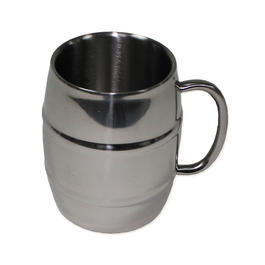 MFH Krug Fass Edelstahl doppelwandig 450 ml 