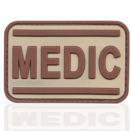 3D Rubber Patch Black Medic desert
