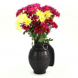 Blumenvase Granate schwarz 