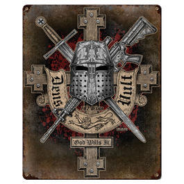7.62 Blechschild Deus Vult
