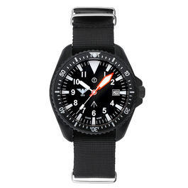 KHS Armbanduhr Missiontimer 3 C1 schwarz mit Nato-Textilarmband 