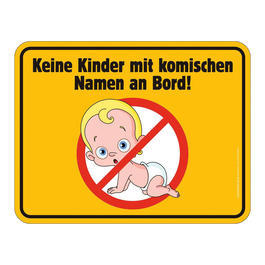 Rahmenlos Blechschild Keine Kinder....