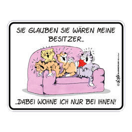 Rahmenlos Blechschild Besitzer 