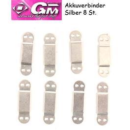 Akkuverbinder Silber 8 Stk.
