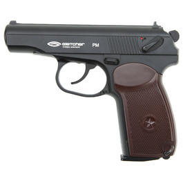 Gletcher PM CO2 Luftpistole NBB Kal. 4,5mm SBB, schwarz-braun