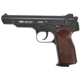 Gletcher APS CO2 Luftpistole NBB&nbsp;Kal. 4,5mm SBB schwarz-braun 