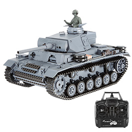 Amewi RC Panzerkampfwagen III Control Edition 1:16 schussfhig RTR grau
