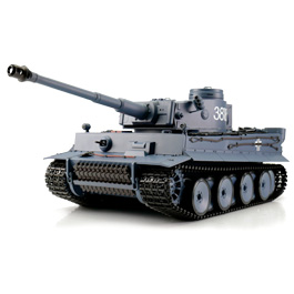Heng-Long RC Panzer Tiger I, grau 1:16 BB/IR schussfhig, Infrarot-Gefechtssystem, Rauch & Sound, RTR
