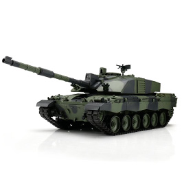 Heng-Long RC Panzer Challenger 2, camo 1:16 schussfhig, Infrarot-Gefechtssystem, Rauch & Sound, Metallgetriebe, Metallkette