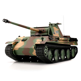 Heng-Long RC Panzer Panther Ausf. G, flecktarn 1:16 schussfhig, Infrarot-Gefechtssystem, Rauch & Sound, RTR