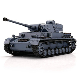Heng-Long RC Panzer PzKpfw IV, grau 1:16 schussfhig, Infrarot-Gefechtssystem, Rauch & Sound, Metallgetriebe, Metallketten, 