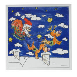 Schie�scheiben Weihnachtsschlitten, 14x14 cm, 100 St�ck f�r Luftgewehr oder Luftpistole