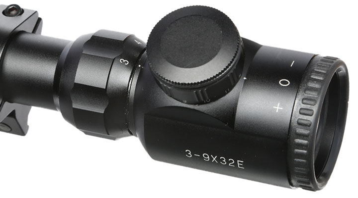 Max Tactical Zielfernrohr 3-9x32 E Leuchtabsehen inkl. Ringe für 22 mm Schiene Bild 5