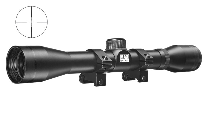 Max Tactical Zielfernrohr 4x32 inkl. Ringe für 22 mm Schiene