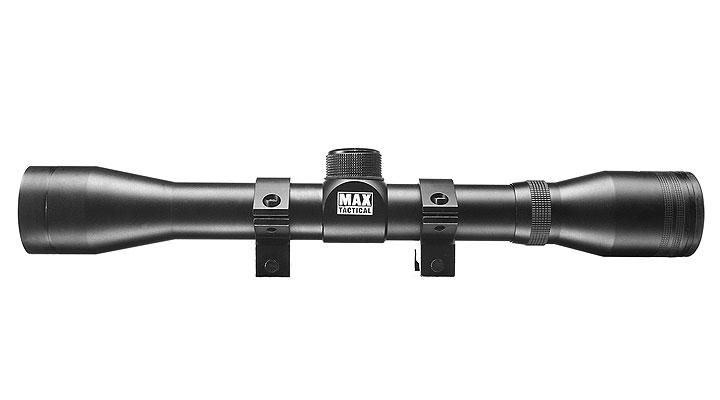 Max Tactical Zielfernrohr 4x32 inkl. Ringe für 22 mm Schiene Bild 1