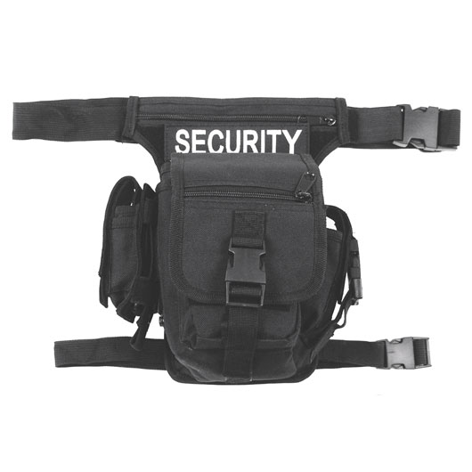 Multifunktionstasche SECURITY mit Hft- und Oberschenkelgurt  MFH, schwarz