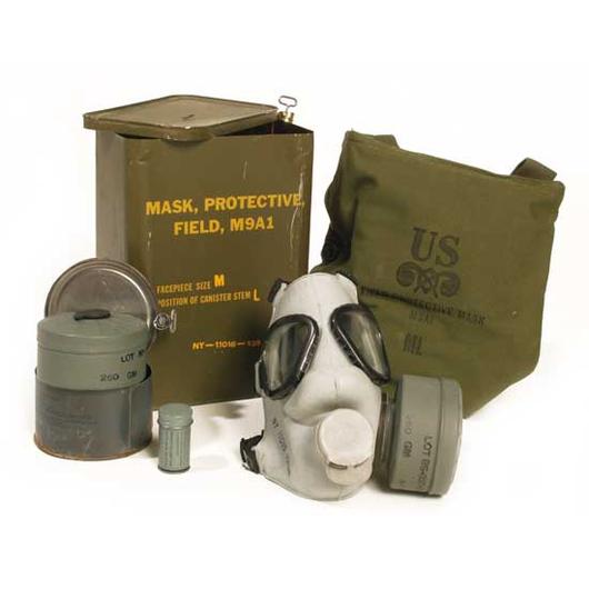 US Schutzmaske M9A1 mit Zubeh�r und Tasche