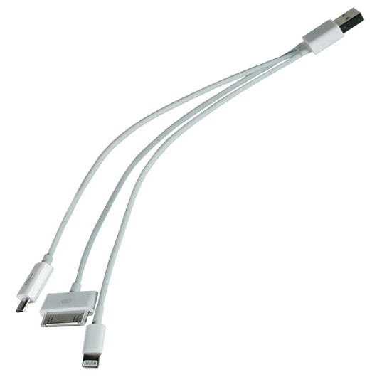 OOTB USB-Ladekabel fr iPhone 1-4/iPad 4-5s wei