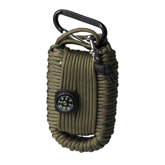 Survival Kit, 17 tlg. mit Paracord-Seil, large oliv Bild 2