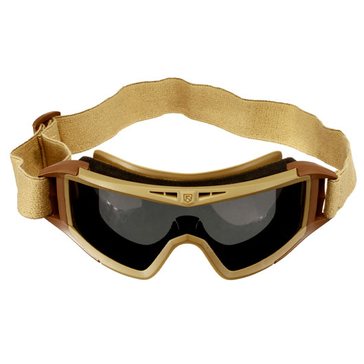Revision Eyewear Desert Locust Schutzbrille Deluxe Kit mit vermillion / klar / rauch Wechselglser tan Bild 3