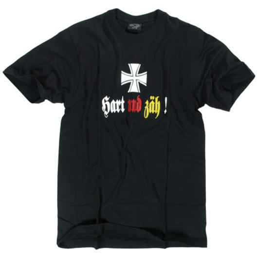 T-Shirt Hart und Z�h, schwarz