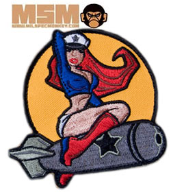 Mil-Spec Monkey Pin Up Girl Patch Farbig