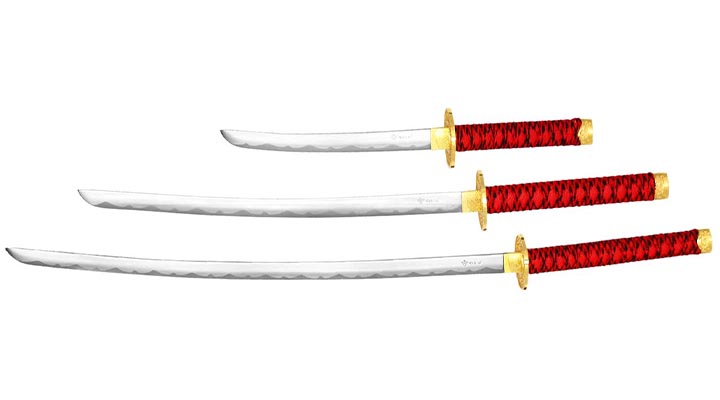 Tole 10 Imperial Schwertset Red Fire Samurai Bild 1